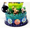 Mario Brothers 23 Piece Birthday Cake Topper Set Featuring Mario Castle, Bomb, Mario Coins, 6 Mario Figures Including Mario, Luigi, Princess Peach, Toad, Yoshi, Donkey Kong, and 12 Mario 1"