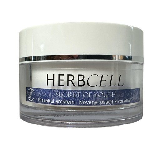 HERBCELL 50ml - Secret of Youth - Botanical Plant Stems Night Cream with Collagen - Face Moisturi...