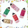 5 Pack Back to School Pencil Snap Hair Clips, Beleki Glitter Pencil Hair Clips for Women Girls Teacher Appreciation Gift First Day of School Shool Hair Accessories for Teachers Student