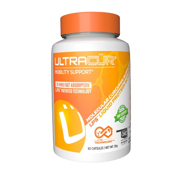 Ultracur Curcumin Complex Supplement - Ultra Bioavailable High Absorption Turmeric Curcumin Supplement for Joint, Muscle & Brain Support - Patented Protisorb for Premium Absorption – 60 Capsules