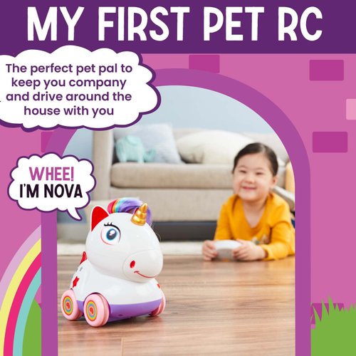 Flybar Poko Petz, Remote Control Car for Toddlers Unicorn Toys- 2.4GH For Girls, Unicorn Gifts For Girls, Light Up Toddler Toys, Singing, Talking Toys, Preschool Toys, Toddler Gifts for Ages 3 and Up