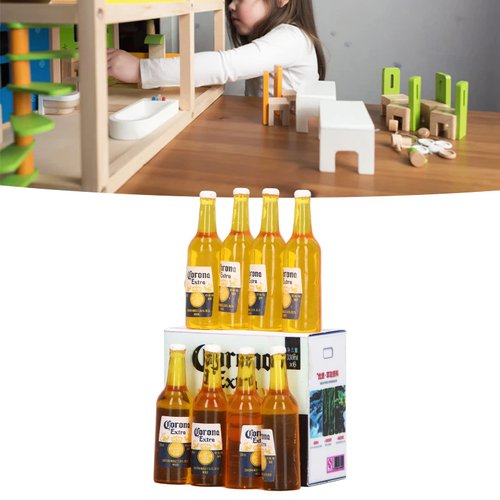 Hosi Miniature Beer Bottles, Multipurpose 1:12 Dollhouse Accessories Vivid Details for Gifts