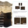 DOORES 20pcs Human Hair Extensions Tape in Remy Dark Brown Tape in Hair Extensions Real Hair Glue in Extensions Straight 50g 20 Inch