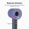 Silicone Case for Dyson Hair dryer washable Anti-Scratch Shockproof Dust proof travel protective Case Cover for Dyson Hair dryer Only for 2 Plug (light purple)
