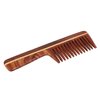 SVATV HANDCRAFTED ROSEWOOD COMB FOR DETANGLING HAIR FOR THICK, CURLY AND WAVY HAIR, NON-STATIC AND ECO-FRIENDLY WITH WIDE TOOTH FOR GROOMING HAIR COMB - (S-81A)