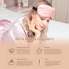 BLSSNZ Silk Sleep Mask for Women - Soft Breathable Organic Natural Mulberry Silk Fabric Blackout Eye Mask for Sleeping with Adjustable Straps No Pressure Eye Mask for Travel Essentials (Pink)
