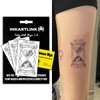 INKARTLINK Semi Permanent Tattoos, 3 Sheets of Small Temporary Tattoos, Adult Art Designs, Party Favors, Waterproof, Realistic, No Adhesive, No Reflective, Lasts 1-2 Weeks (Time Hourglass)