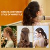 EVITA PERONI 12 Pcs Hair Ties No Damage High Elastics Ponytail Holders for Thick Thin Hair Loop Weave High Stretch Hair Tie for Women Hair Accessories (Black, Brown, Orange, Apricot)
