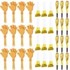 ZCYSRLQIN 36 Pcs New Years Eve Party Noisemakers Supplies New Year Party Kit Includes 12 Hand Clappers 12 Plastic Blowers 12 Metallic Fringed Party Blowers for 2025 New Years Party Supplies (Gold)