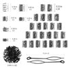 76PCS Vikings Hair Jewelry Norse Runes Tube Beads, Metal Clips Cuffs Rings, Accessories for Braids Dreadlocks Beads for Braiding Beard Decoration Bracelets Pendant Necklace DIY