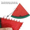 Elecpioneev Dog Chew Toy Watermelon Shape Durable TPR Material Squeaky Cooling Toy with Freezable Water Holes Summer Refreshing Toy for Dogs Relieves Heat and Provides Chewing Fun