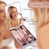 BS-MALL Travel Makeup Brush Set Foundation Powder Concealers Eye Shadows Makeup Set with LED light Mirror 14 Pcs (APINK)
