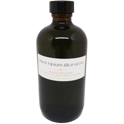 Black Oupyum Illicit Green - Type SL For Women Scented Body Oil Fragrance [Regular Cap - Green - 8 oz.] - ID#40533