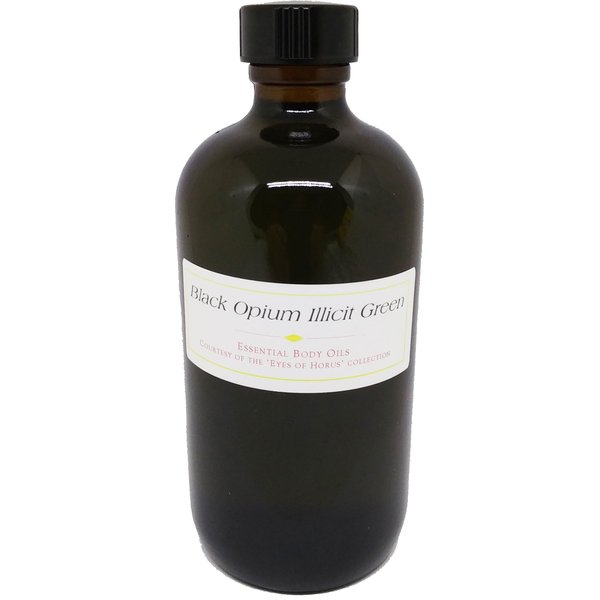 Black Oupyum Illicit Green - Type SL For Women Scented Body Oil Fragrance [Regular Cap - Green - 8 oz.] - ID#40533