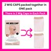 MRS GWEN HD Lace Wig Cap 4 PCS Ultra Thin Wig Cap Invisible Melt to Scalp Stretch to Fit (HD Wig Cap 2Packs is 4Pcs)