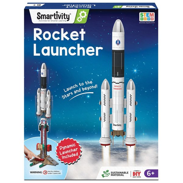 Smartivity Rocket Launcher Kit for Kids 6-14 Years Old | Build Your Own Rocket and Launcher | Birthday Gifts for Boys & Girls | DIY STEM Science Toy for Kids 6,7,8,9,10,11,12,13,14 Years