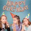 PIGETALE Happy Birthday Balloons Banner, 16 Inch Mylar Foil Birthday Letters Balloons Sign Inflatable Reusable Air Balloons for Girls Kids Birthday Party Supplies Baby Shower Decor (Rose Gold)