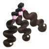Lovenea Highlight Brown Body Wave Virgin Hair 1 Bundle 16 inch 10A Brazilian Human Hair Extensions Ombre Color Body Wavy Human Hair Weave Bundles (FB30, 16 Inch)