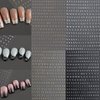 8 Sheets Letter Nail Stickers 3D Self-Adhesive Nail Art Stickers Laser Black White Gold Silver English letters Nail Decals Letter Nail Design Stickers for Women and Girls DIY Nail Decor