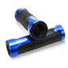 R QIANKONG 7/8" 22mm Motorcycle Handlebar Grips Compatible with GSXR 125 250 300 600 750 1000 GSX-R CNC Aluminum Rubber Handle Grips Motorcycle Fits(Blue)