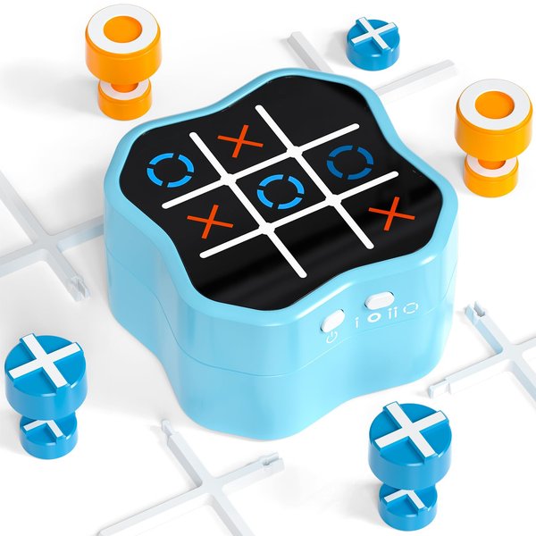 Freecat Tic Tac Toe Game, 3-in-1 Electronic Handheld Games Console for Kids Memory Growth,Board Game for Kids and Adults, Christmas and Birthday Gifts for All Ages 3+