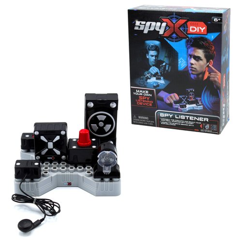 SpyX DIY Listener - Listen in On Secret Conversations! STEM Educational Science Kit to Make Your Own Real-Working Spy Listening Device. Do It Yourself Electronic Spy Toy Gadget