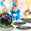 96Pcs Monster Truck Birthday Decorations Green Purple Monster Truck Party Plates Disposable 350GSM Monster Truck Tableware Set for Kids Boys Monster Jam Birthday Monster Truck Theme Party, Serves 24