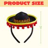 JOYIN 6 PCS Cinco De Mayo Fiesta Fabric and Straw Sombrero Headbands Party Costume for Fun Fiesta Hat Party Supplies, Luau Event Photo Props, Mexican Theme Decorations and Party Favors