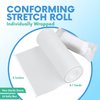 HEALQU Premium Gauze Rolls - 4” x 4.1 Yards - 24 Rolls, Individually Wrapped Conforming Stretch Gauze Bandage - Super Soft Woven Stretch Gauze Bandages for Primary Wound Dressing Support