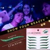 Uranian Eyeliner Stickers Glitter Eyeliner Stickers with Rhinestones Instant Adhesive Eye Line Strip Reusable Eyeshadow Stickers Colorful Eyelid Tape for Party Eye Makeup Tool for Women (Green)