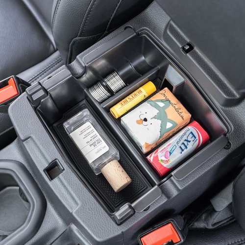 PIMCAR Center Console Organizer Compatible with Jeep Wrangler JL/JLU 2018-2023 2024 & Jeep Gladiator JT Truck 2020-2024 Armrest Tray Storage Interior Accessories (Not for JK/JKU)