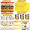 295 Pieces Softball Party Favors Supplies Set Bulk Mini Softball Slap Bracelet Tattoo Sticker Keychain Adjustable Bracelet Goodie Bag Fillers for Sports Softball Party Gifts Bags (Softball)