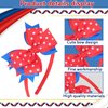 AIUPUOC Star Headband for Girls Cute Hair Bow Back to School Hair Accessories Red White and Blue Headband Patriotic Hair Accessories Memorial Day Accessories Headpiece (Red Blue, Medium)