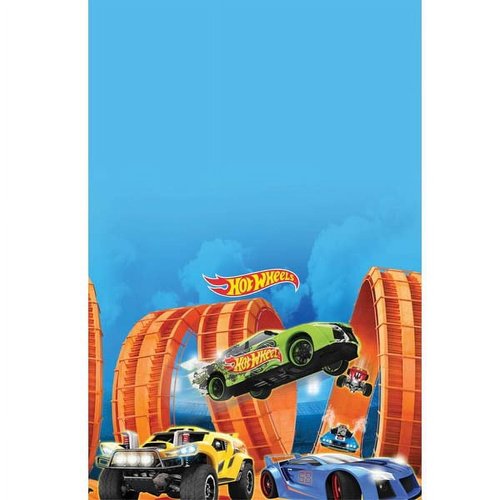 Adorable Hot Wheels Wild Racer Plastic Table Cover - 54" x 96" (1 Pc.) - Vibrant Design & Easy Cleanup - Perfect for Party Decorations