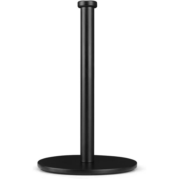 KEWANNO Paper Towel Holder, Black Kitchen Roll Holder Organizer, Countertop Paper Towel Holders for Kitchen Roll Holder, Steady Countertop Paper Towel Holder with Weighted Base