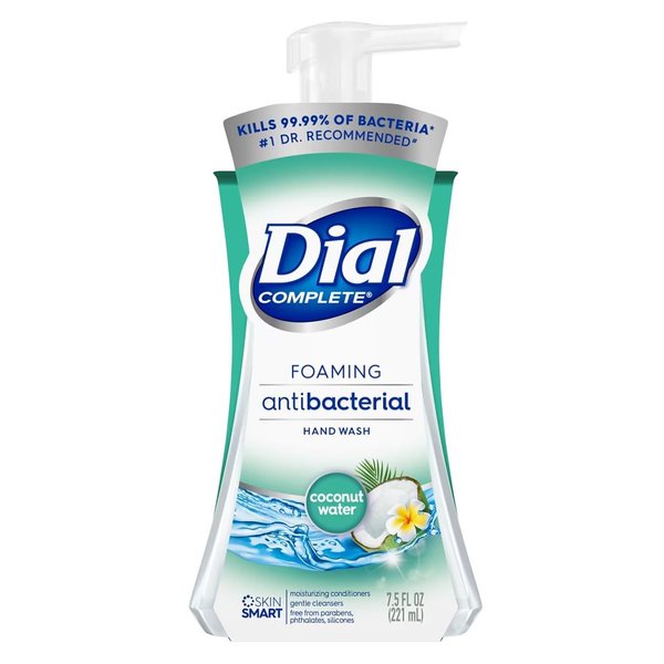 Dial Foaming Hand Wash 7.5 Ounce Anti-Bacterial Coconut Water (Pack of 3)