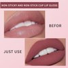 Kyannkara Liquid Matte Lipstick Velvety Mud Texture,Waterproof Long-Lasting,Non-Stick Cup,High Pigmented,Feels Comfortable On Lips H04