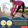 Toe Separators, (3 Pairs, Blue) Toe Spacers, with Soft & Breathable Metatarsal Pads, for Straighten Overlapping Toes, Realign Crooked Toes, Hammer Toe, Calluses, Bunions, Effectively Pain Relief