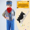Flotory 7 Pcs Kids Train Engineer Costume Set Engineer Hat Conductor Vest Bandana Train Conductor Dress Up Outfit for Boys and Girls Halloween Career Day Pretend Party Cosplay