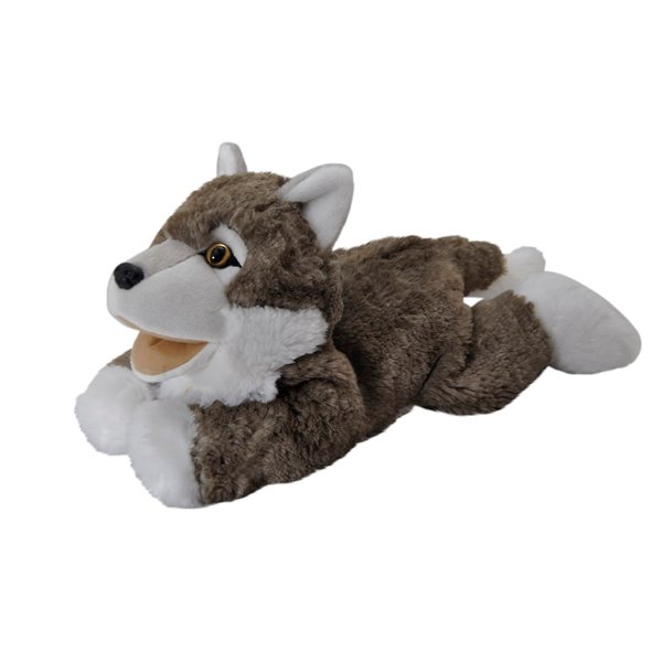 The Petting Zoo Wolf Hand Puppet Stuffed Animal Plushie, Gifts for Kids, Puppetz Animals, Wolf Interactive Puppets Plush Toy 17 Inches