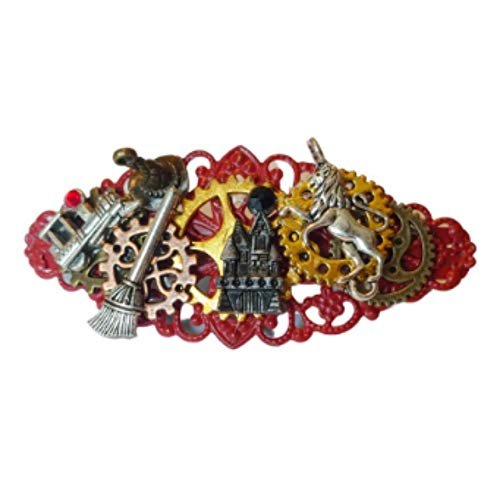 Boy Wizard Hair Clip Magical Castle School Barrette