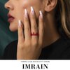 IMRAIN Press on Nails Short Square Fake Nails White French Tips Glossy False Nails Cute Bling Glitter Nails Press ons Gel Glue on Nails Full Cover Flower Stick on Acrylic Nails for Women Girls