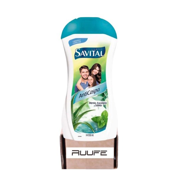 RUUFE Anti dandruff shampoo it contains eucalyptus mint and sabila (No brush) Colombiano savital anticaspa peruano