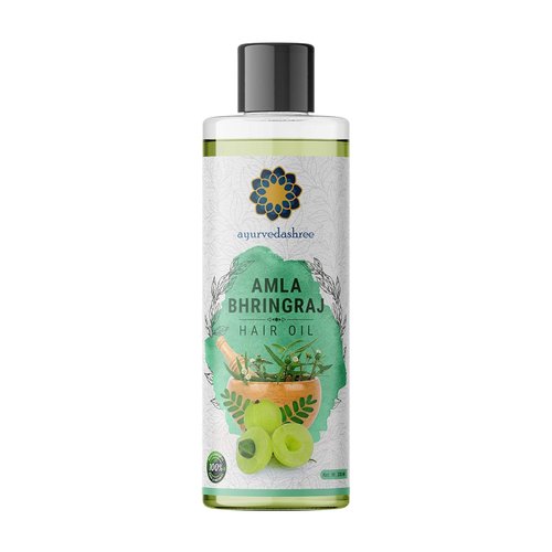 AYURVEDASHREE Amla Bhringraj Hair Oil 200 ml, 6.76 fl oz, with Amla Oil, Brahmi Oil, Methi Oil, S...