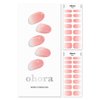 ohora Semi Cured Gel Nail Strips (N Peach Latte) - Works with Any Nail Lamps, Salon-Quality, Long Lasting, Easy to Apply & Remove - Includes 2 Prep Pads, Nail File & Wooden Stick - Pink