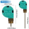 2 Pack Ceiling Fan Switch 3 Speed 4 Wire Zing Ear ZE-268S6, Ceiling Fan Pull Chain 4 Wire Fan Lamps Switch Compatible with Hunter Ceiling Fan (Bronze Pull Chain)