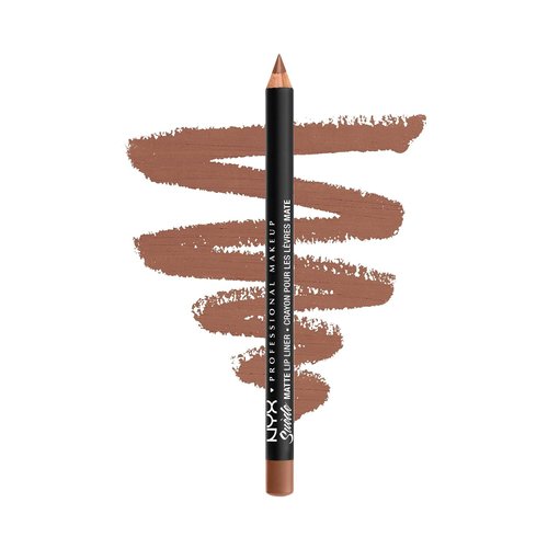 NYX PROFESSIONAL MAKEUP Suede Matte Lip Liner, Vegan Formula - Softspoken (Ash Rose)