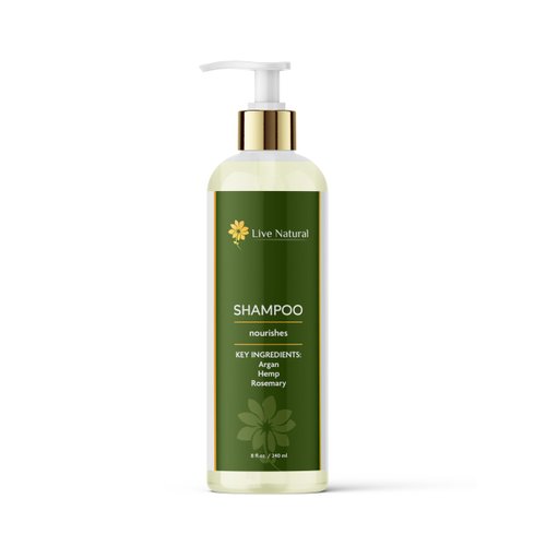 Hydrating Herbal Shampoo for Fine Hair with Organic Oils, Herbal Extracts and Nutrients