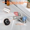 KPWATER Bathroom Sink Faucet Dual Handles 4" Centerset Bathroom Faucet with Pop-up Drain Stopper, Plating Over ABS Plastic Non-Metallic Basin faucets with Supply Hose- Brushed Nickel Finish
