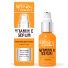 Retinol + Vitamin C Face Serum - Anti Aging Facial Serum, Evens Skin Tone, Diminishes Fine Lines and Wrinkles, Sun Damage & Dark Spots, Restores Radiance, Locks In Moisture - 1 FL. Oz